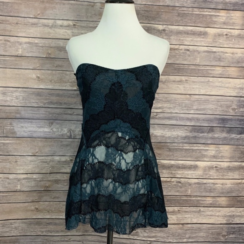 Free People Strapless Lace Top